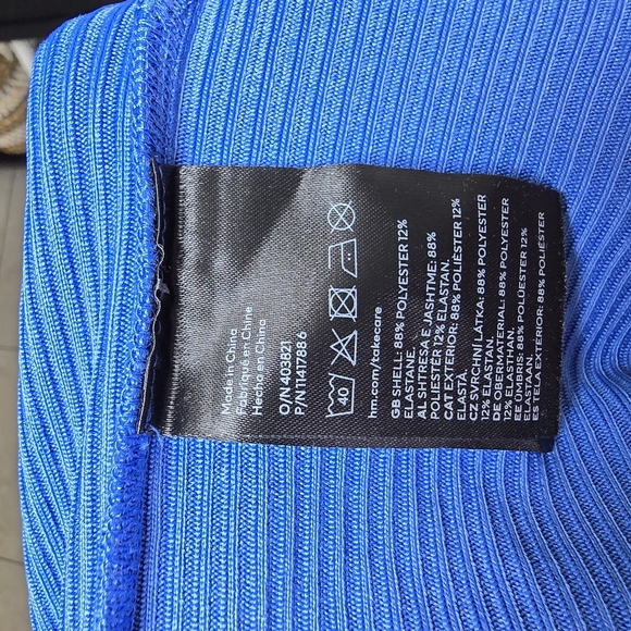 H&M Blue Polo Dress with Button Detail - Picture 9 of 9